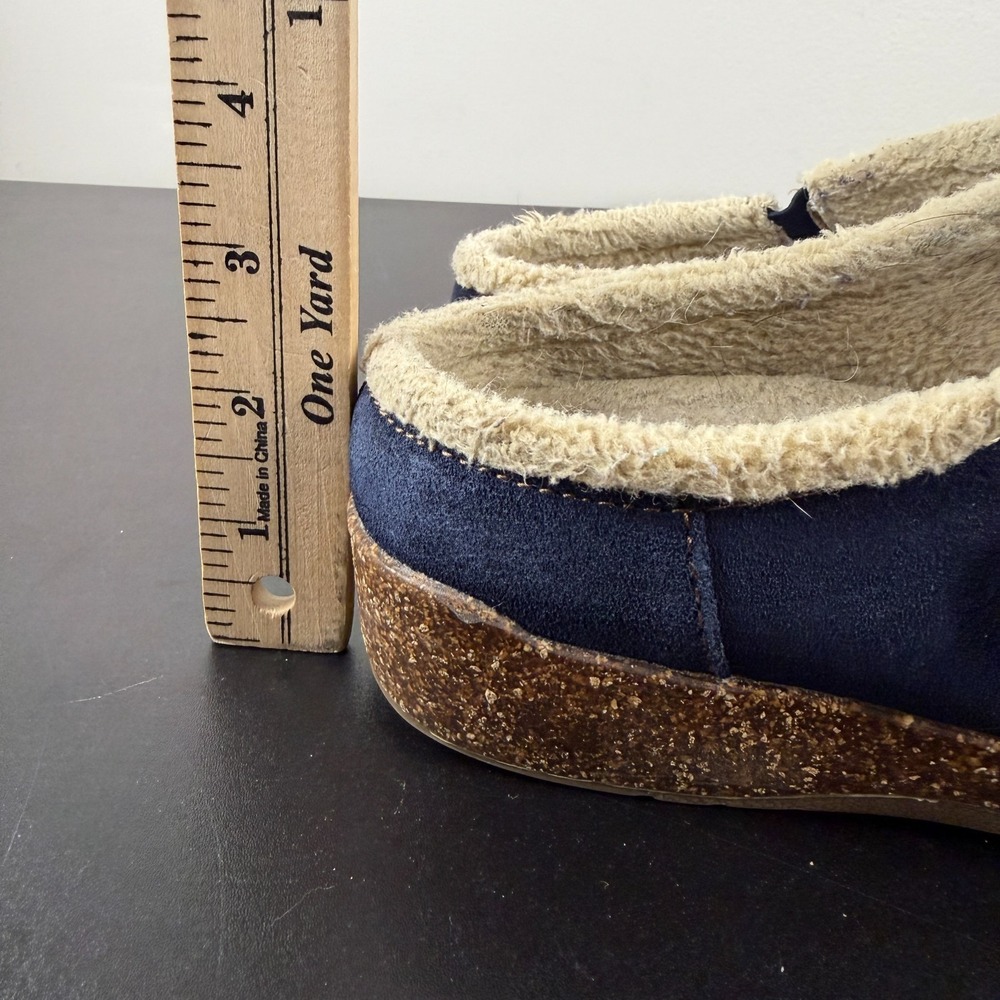 Earth Origins Aurora Johanna Clogs Women's 8W Navy Faux Fur Lined Slip On Casual - Picture 14 of 15